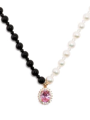 A Sinner in Pearls crystal-pendant pearl necklace - MULTICOLOURED