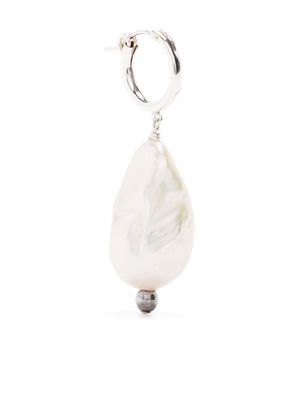 A Sinner in Pearls fireball crystal hoop earring - White