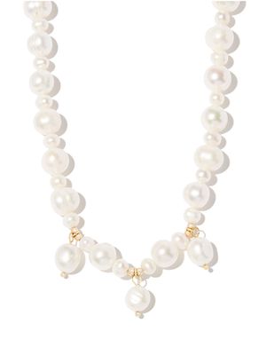 A Sinner in Pearls pearl ball bead charm necklace - White
