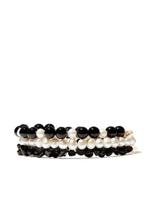 A Sinner in Pearls pearl beaded bracelet pack - Black