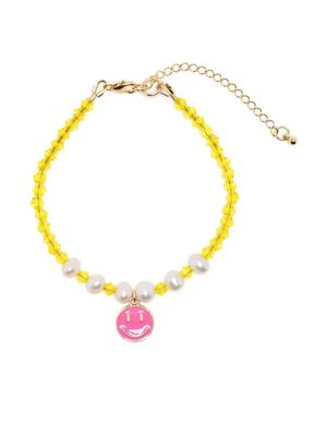 A Sinner in Pearls pearl crystal charm bracelet - Yellow