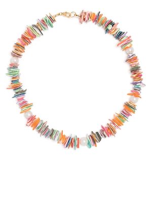 A Sinner in Pearls pearl rainbow shell bead necklace - Multicolour