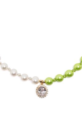 A Sinner in Pearls two-tone pearl necklace - Green