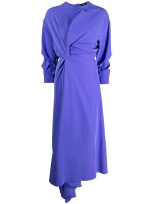 A.W.A.K.E. Mode asymmetric draped long dress - Purple