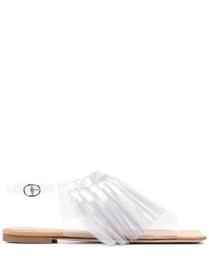 A.W.A.K.E. Mode Charlie tassel detail sandals - White
