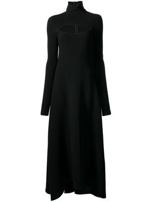 A.W.A.K.E. Mode cut-out high-neck dress - Black