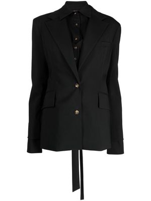 A.W.A.K.E. Mode cut-out tailored blazer - Black