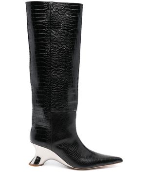 A.W.A.K.E. Mode Maya 70mm leather boots - Black