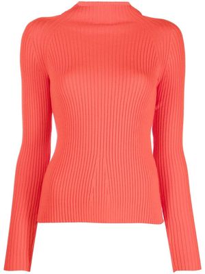 A.W.A.K.E. Mode ribbed-knit cut-out jumper - Red