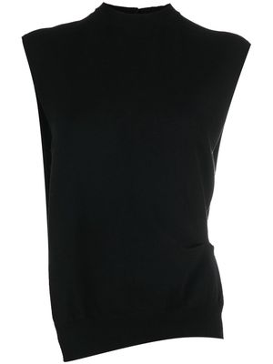 A.W.A.K.E. Mode sleeveless slit jumper - Black