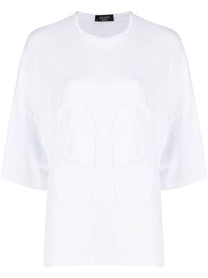 A.W.A.K.E. Mode slipper-detailing organic cotton T-shirt - White
