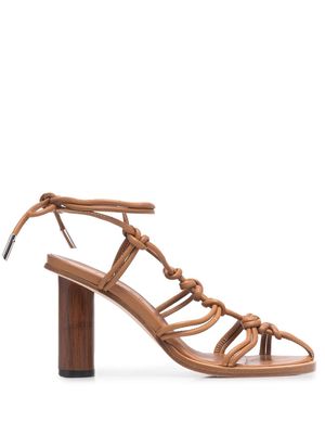 A.W.A.K.E. Mode strappy leather sandals - Brown