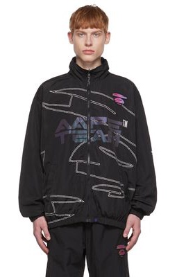 AAPE by A Bathing Ape Black Polyester Reversible Jacket