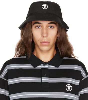 AAPE by A Bathing Ape Black Terrycloth Bucket Hat