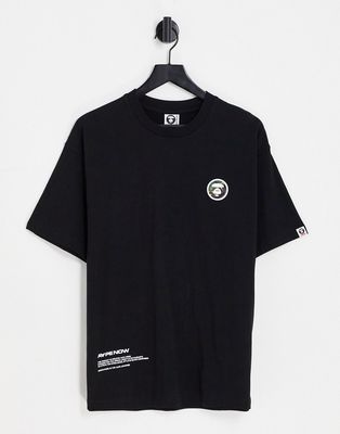 AAPE By A Bathing Ape now boxy fit t-shirt in black