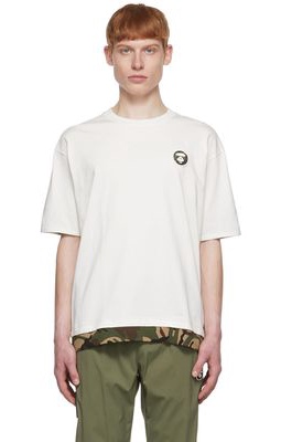 AAPE by A Bathing Ape Off-White Cotton T-Shirt