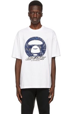 AAPE by A Bathing Ape White Unit Logo T-Shirt