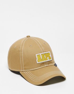 AAPE logo cap in brown