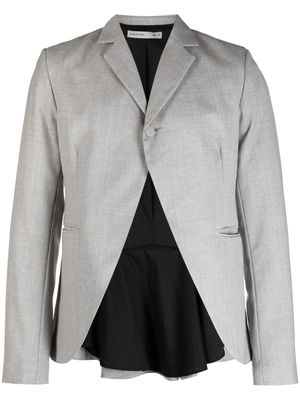 AARON ESH pleat-detail wool blazer - Grey