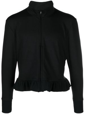 AARON ESH ruffled zip-up jacket - Black