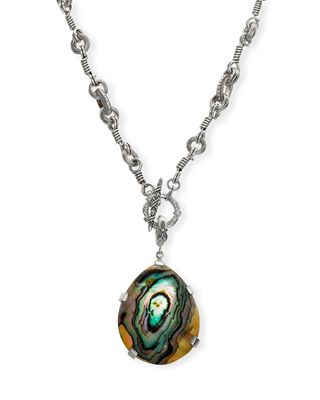 Abalone Sterling Silver Pendant Necklace