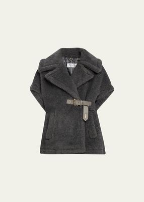 Abavo Wool-Cashmere Teddy Cape