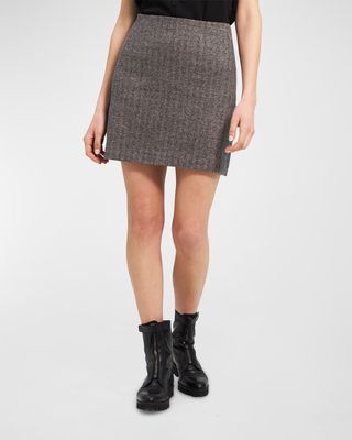Abbot High-Waist Mini Knit Skirt