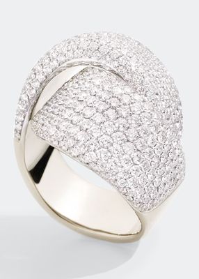 Abbraccio White Gold Diamond Pave Ring