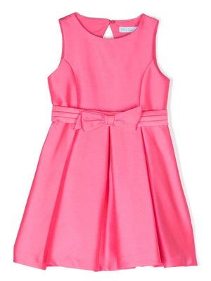 Abel & Lula bow-detail pleated dress - Pink