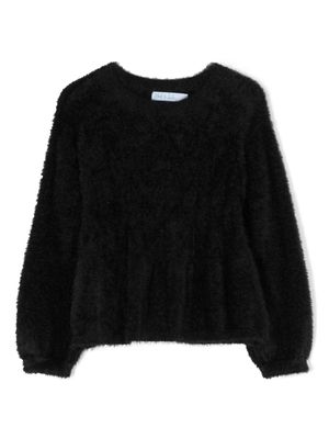 Abel & Lula brushed-effect knitted jumper - Black