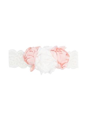Abel & Lula floral-appliqué lace headband - Pink