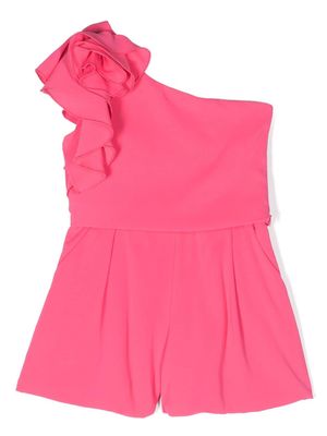 Abel & Lula floral-appliqué shorts set - Pink
