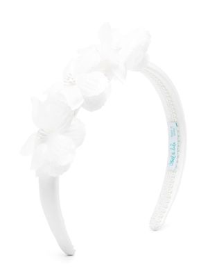 Abel & Lula floral motif headband - White