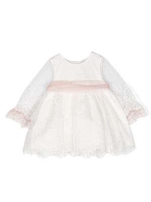 Abel & Lula lace-embroidered tulle dress - White