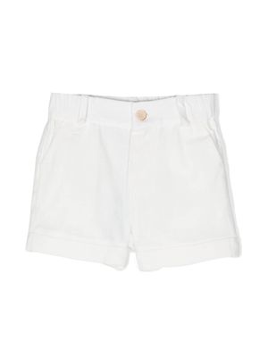Abel & Lula logo-embroidered cotton shorts - White