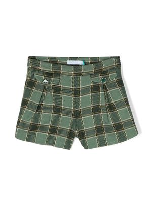 Abel & Lula plaid-check pattern minishorts - Green
