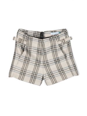 Abel & Lula plaid-check pattern shorts - Neutrals
