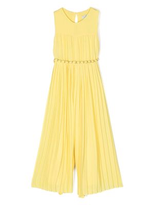 Abel & Lula pleated belted jumpsuit - Yellow
