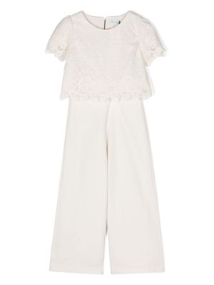 Abel & Lula polka-dot embroidered trousers set - Neutrals