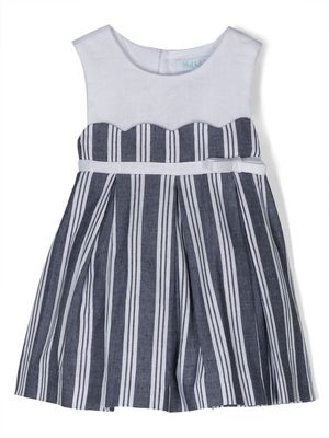 Abel & Lula stripe-pattern sleeveless dress - Blue