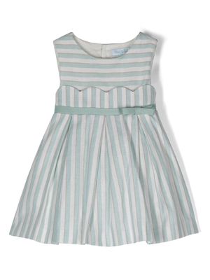 Abel & Lula stripe-pattern sleeveless dress - White