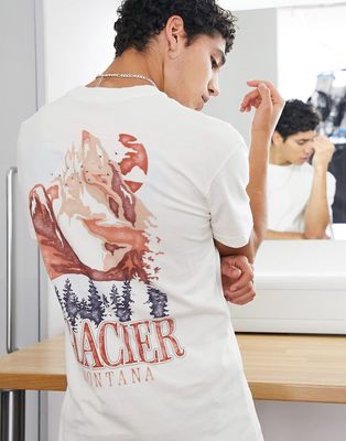 Abercrombie & Fitch California wildlife back print t-shirt in white