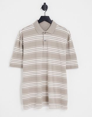 Abercrombie & Fitch polo shirt in stone-Neutral