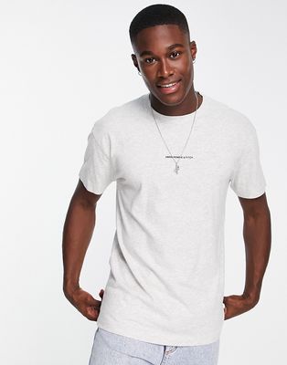 Abercrombie & Fitch small-scale back logo T-shirt in heather gray