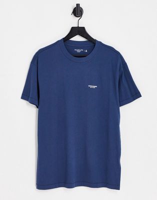 Abercrombie & Fitch smallscale logo T-shirt in blue