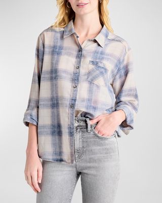 Abigail Plaid Button-Front Shirt