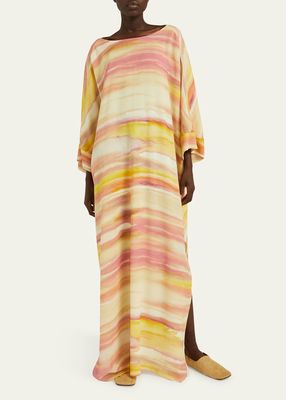 Abito Cillia Summer Sunset Printed Maxi Dress
