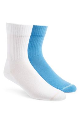 Able Made Boldly 2-Pack Crew Socks in Blue And White Sock Set