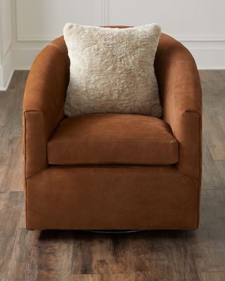 Abner Leather Swivel Chair