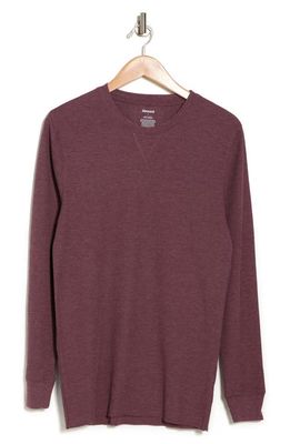 Abound Crewneck Long Sleeve Thermal Top in Burgundy Royale